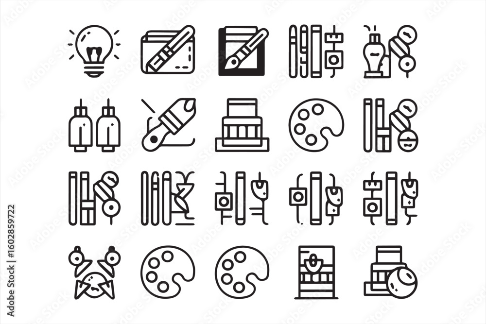 Fototapeta premium digital marketing icon set bundle