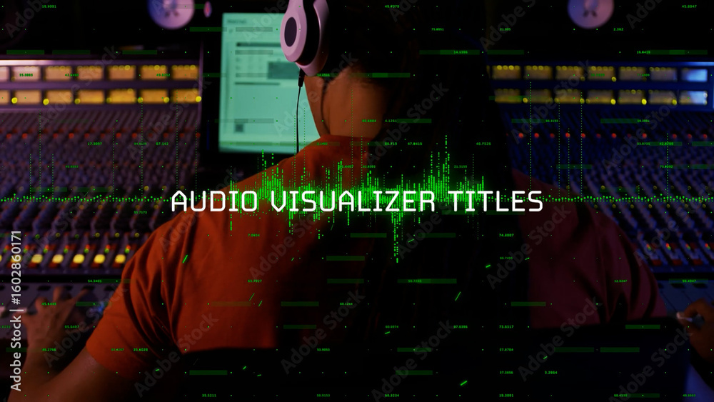 Sound Title Audio Visualizer Titles Stock Template | Adobe Stock