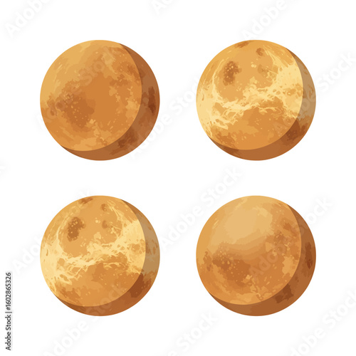 planet Venus Vector Art – Space and Astronomy Concept flat style