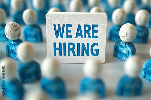 Job application poster with the text 