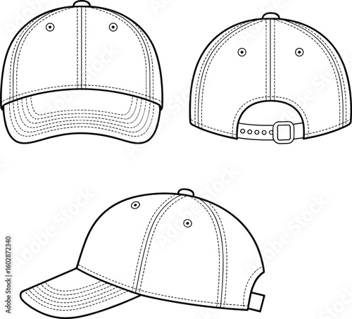 baseball caps vector illustration