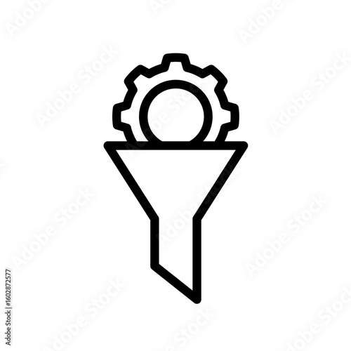 Optimization filter, settings control - vector icon