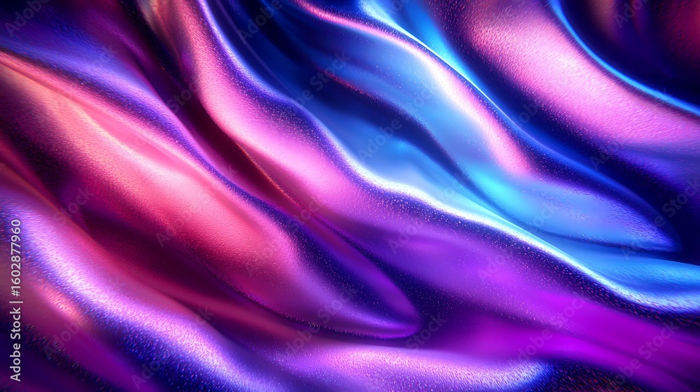 Obraz premium Colorful Flowing Silk Fabric Textures with Smooth Grains and Shiny Surface for Abstract Backgrounds and Designs