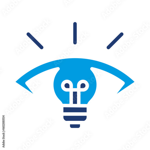 Visionary Icon Vector Illustration Blue Version