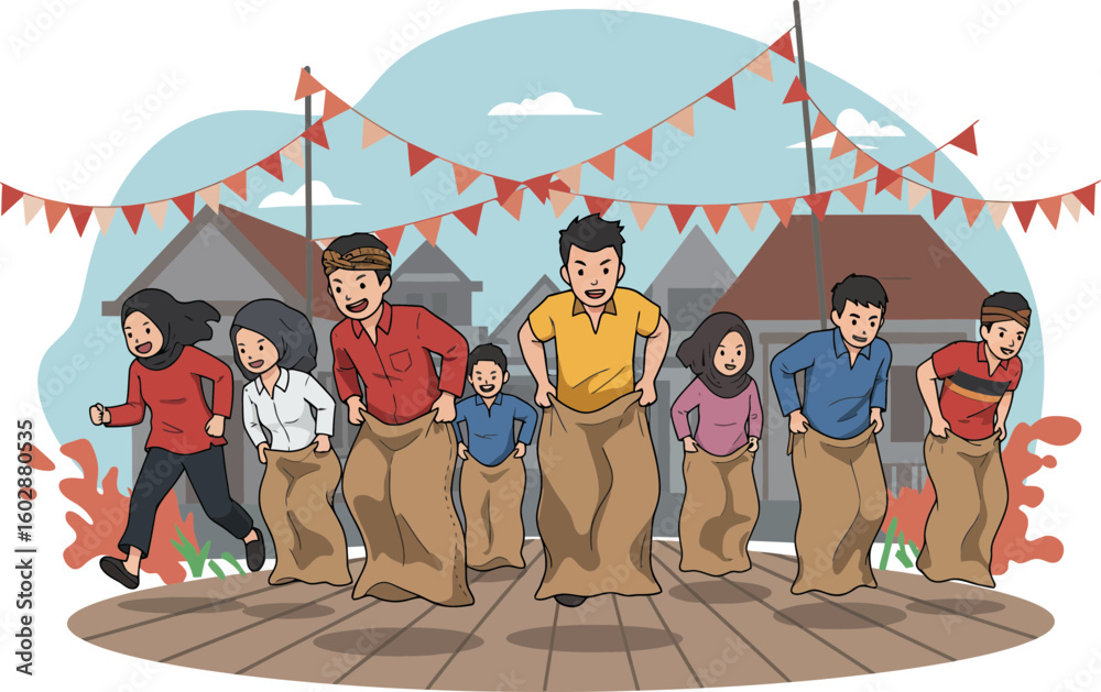 Obraz premium Perlombaan 