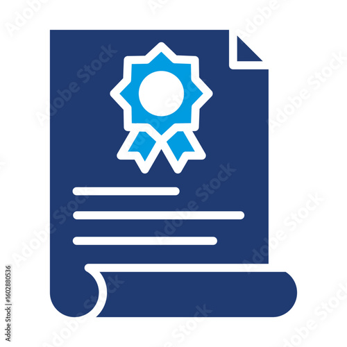 Patent Icon Vector Illustration Blue Version