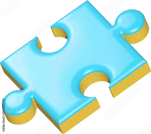 Explore the playful charm of a bright blue puzzle piece against a sleek background, perfect for creative design projects.