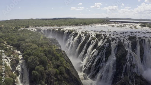 Aerial, Ruacana Falls, Kunene, Namibia