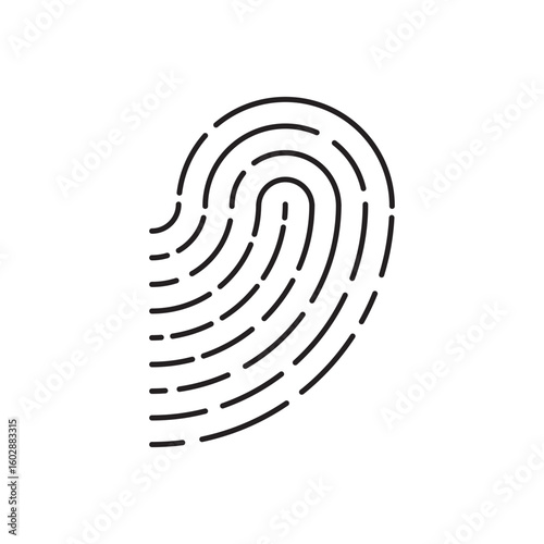 Fingerprint logo vector illustration