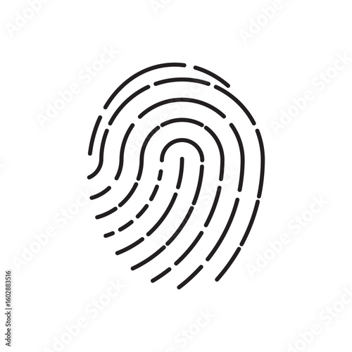 Fingerprint logo vector illustration