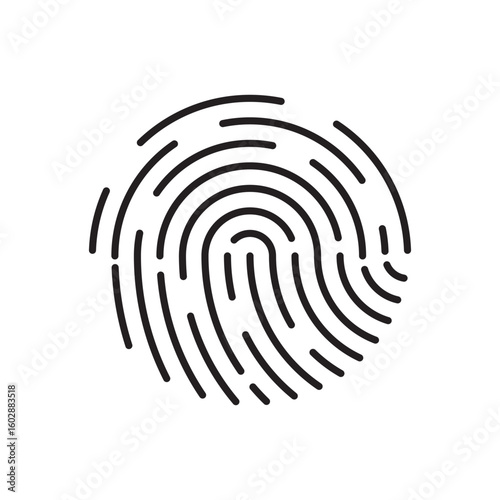 Fingerprint logo vector illustration