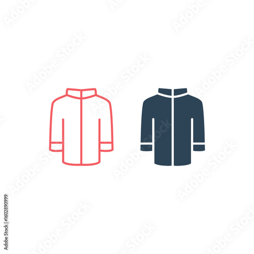 Jacket icons set flat vector template design trendy