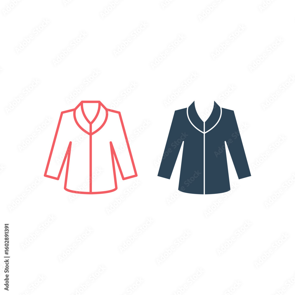 Obraz premium Coat vector illustration icons set