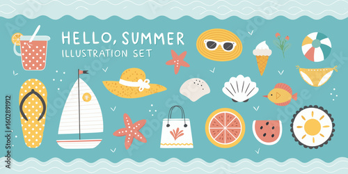 hello summer icons