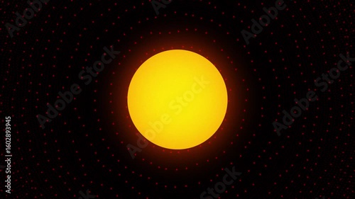Glowing neon sign of a sun. sun in bright neon color