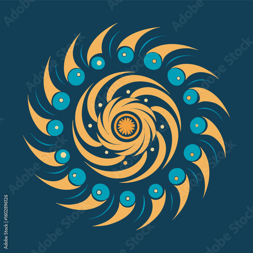 Comet Inspired Celestial Mandala Design