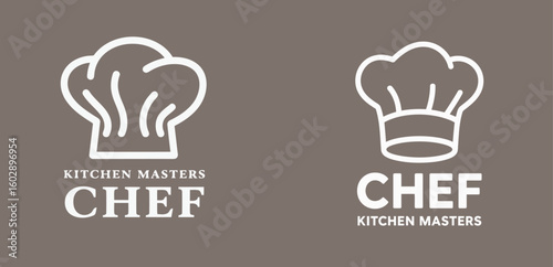 Professional Chef Hat Logos for Kitchen Masters, symbolizing Culinary Expertise and Restaurant Brands.