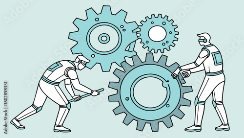 Outdated Analog Equipment Transforming into Sleek Digital Devices—Vector Concept of Tech Evolution

