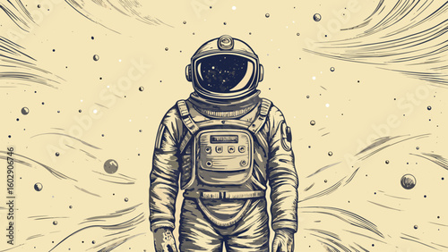 Man in the desert vector silhouette illustration of a person