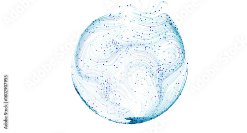 Stunning abstract image of a data sphere. Perfect for technology, AI, and global concepts.
