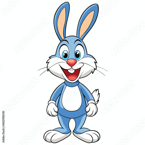 Vector illustration of a happy bunny 