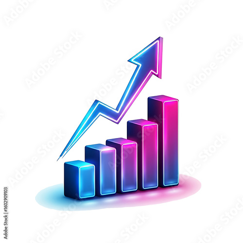 3D Bar Graph with Rising Arrow Icon – Growth Chart Symbol on White Background for Business and Data Visualization Free Download 3D Bar Graph with Rising Arrow Icon – Growth Chart Symbol on White Background for Business and Data Visualization - GFXLoad