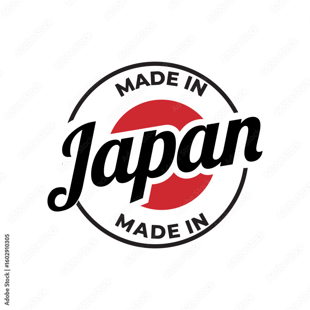 Obraz premium Simple Made in Japan Label Icon Vector.
