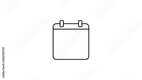Calendar Icon Vector Design.  This simple design is perfect for applications related to calendars, scheduling, and date tracking.