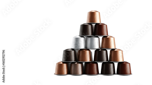 Coffee Pod Pyramid on Transparent Background Design