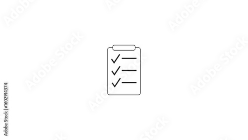  checklist with checked items, representing task completion, progress tracking, and to-do lists. It is widely used in task management and productivity applications.