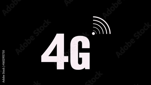 4G Network signal animation. radio wave signal with fast speed network concept. 4G Network signal animation. radio wave signal with fast speed network concept
