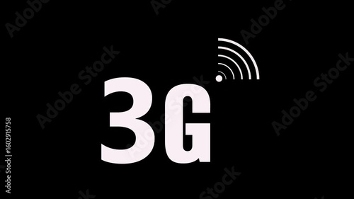 3G Network signal animation. radio wave signal with fast speed network concept. 3G Network signal animation. radio wave signal with fast speed network concept
