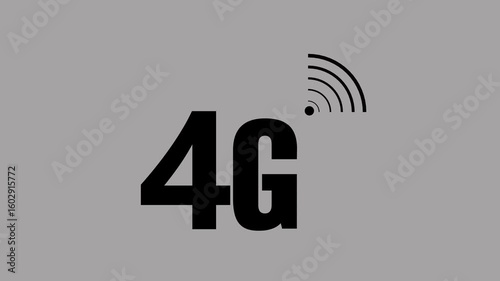 4G Network signal animation. radio wave signal with fast speed network concept. 4G Network signal animation. radio wave signal with fast speed network concept
