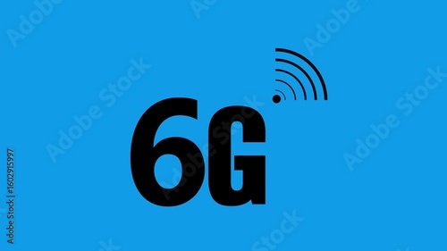 6G Network signal animation. radio wave signal with fast speed network concept. 6G Network signal animation. radio wave signal with fast speed network concept
