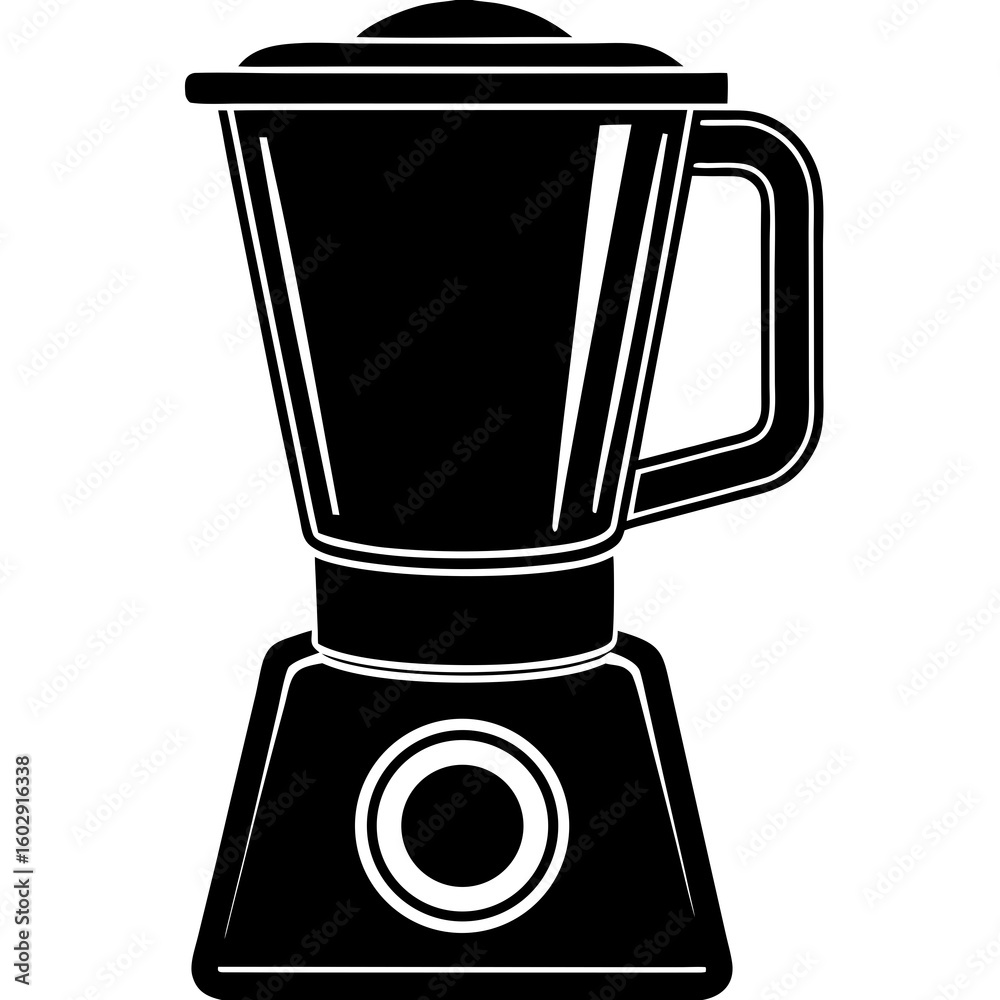Simple black and white icon of a blender Simple black and white icon of a blender