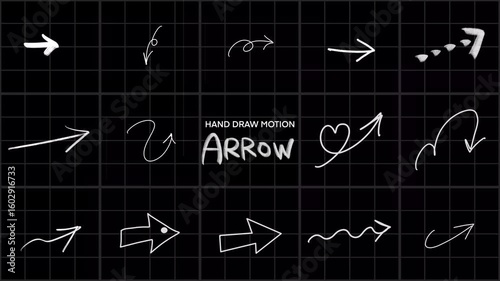 Hand Draw Arrow Motion Animation  