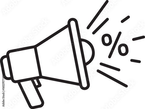 Megaphone with Percentage