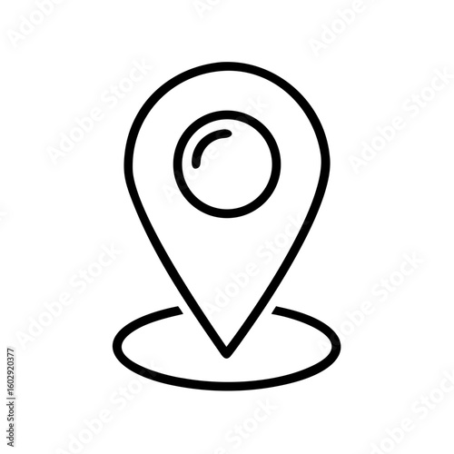 Free Download Location pin icon with circular background in minimalist design   - GFXLoad