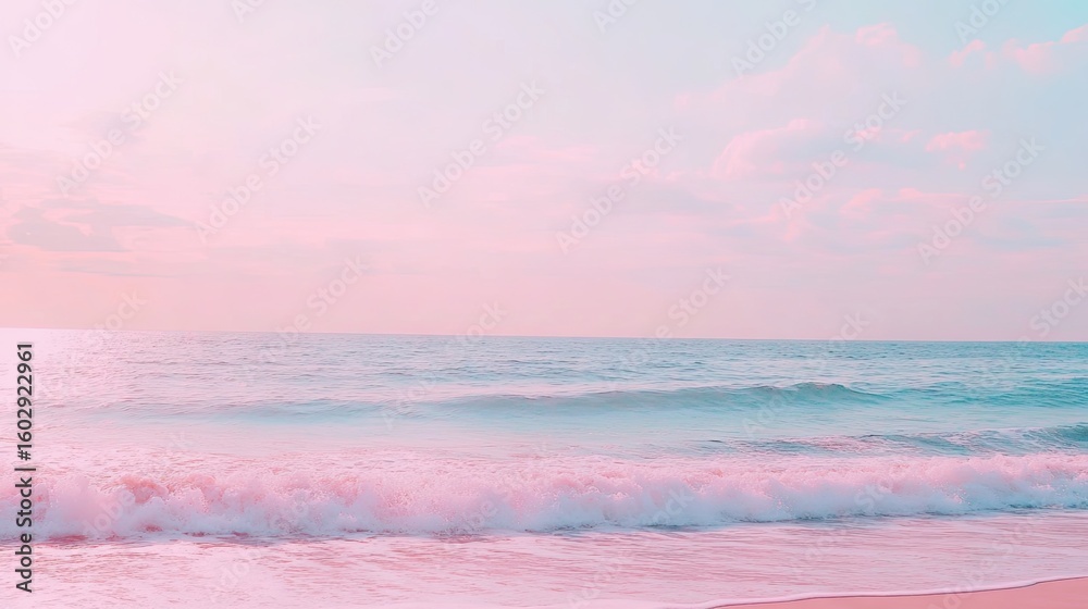 Obraz premium Pastel beach sunset view