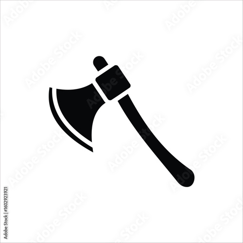 Axe icon. Axe silhouette vector illustration for camping, chopping, cutter, wood, web designing icons and projects. Vector illustration on white background.