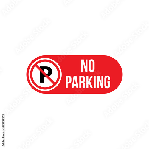 Urban restriction sign showing no parking traffic rule