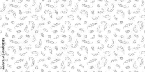 hot chili pattern background. vintage chili background. pepper pattern background. chili doodle pattern background. 