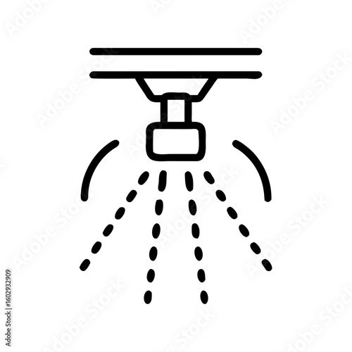 Fire sprinkler system with water spray in safety designs  