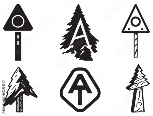 APPALACHIAN TRAIL SYMBOL SILHOUETTE