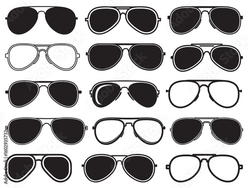AVIATOR GLASSES SILHOUETTE
