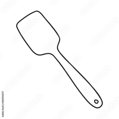 Simple line drawing of a kitchen spatula – stock vector icon in line style