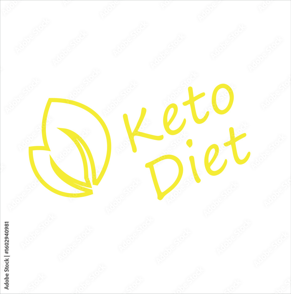 Obraz premium keto diet logo label emblem sticker, certified icon, vegan food diet.