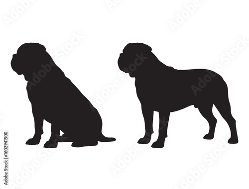 BULL MASTIFF DOG SILHOUETTE