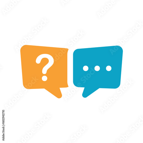 Speech bubble with question mark. Vector illustration.
