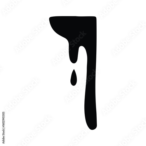Water drops and splash silhouette in simple doodle style. Set different liquid shapes and silhouette.